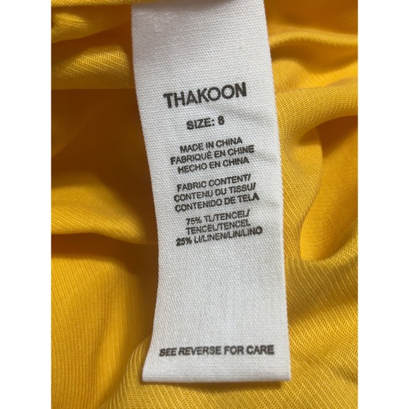 Thakoon NEW Shirt Mini‎ Dress Button Down Long Sleeve Yellow Size 8 - Picture 5 of 5